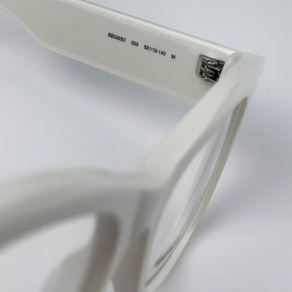 NEW Balenciaga BB0263O 003 White Square Unisex Eyeglasses - Picture 9 of 11